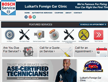 Tablet Screenshot of luikartscarclinic.com